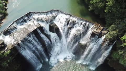 Great waterfalls overhead