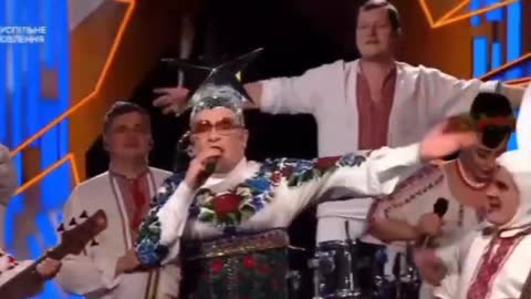 La cantante ucraina Verka Serdyuchka, durante la selezione