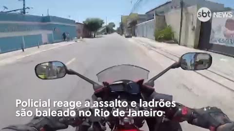 Pm reage a assalto e atira contra ladrões no Rio de Janeiro