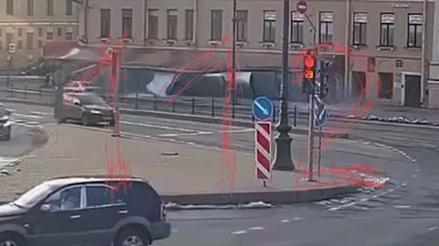 The Moment Of The Cafe Explosion In St. Petersburg