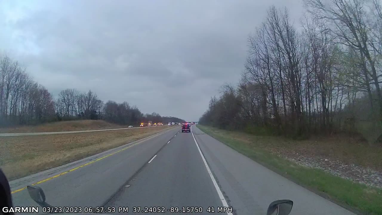 Kal sees a accident on highway i57