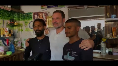 Rahul Gandhi upcoming prime minister hair cut at local shop