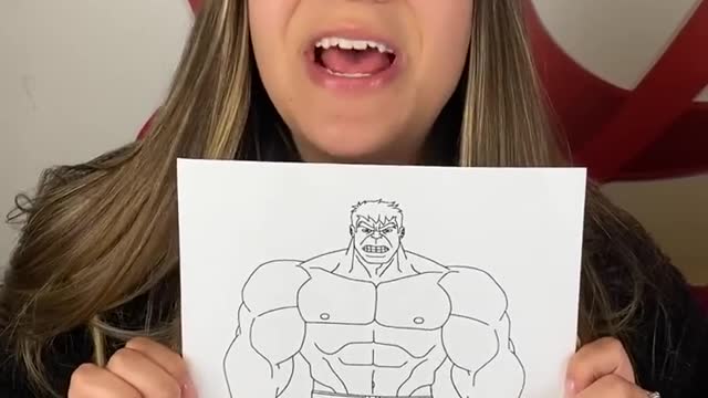 QUEM COLORIR MELHOR O DESENHO DO INCRÍVEL HULK, VENCE! #shorts