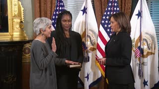 Vice President Harris Ceremonially Swears In Director Kiran Ahuja