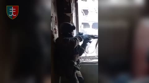 A Ukrainian marine miraculously escaped a bullet during a battle