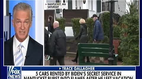 Tucker Carlson: Secret Service Cars in Flames