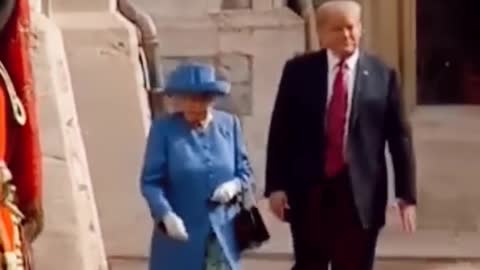 Donald trump funny moments with Queen Elizabeth - Trump #trump #elizabeth