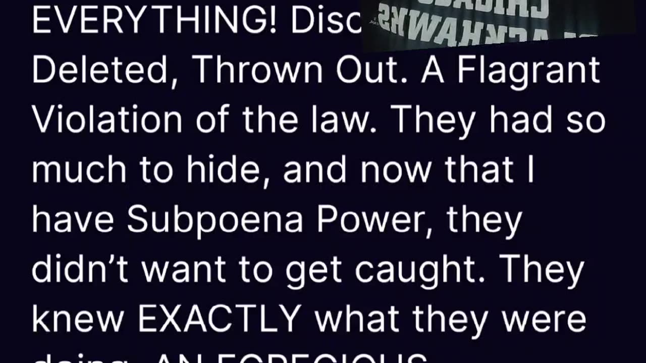 They destroyed evidence