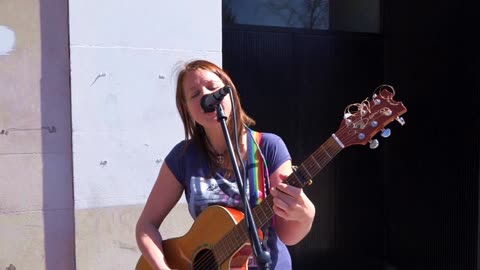 Cat Towers Music. Busking in Atlantic Ocean City Plymouth. 14th April 2015