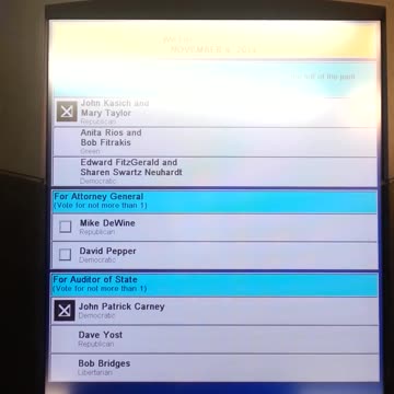 Voting Machines - Ohio Voting Machine Malfunctioning