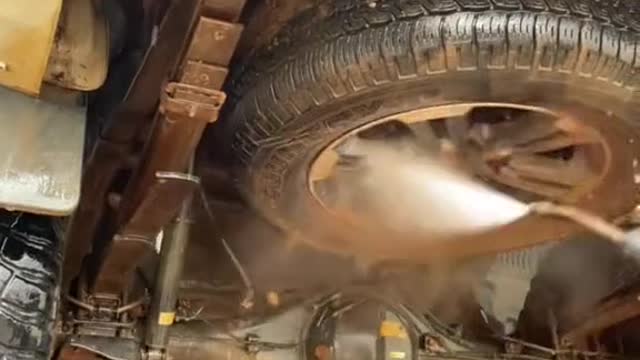 Automobile chassis cleaning