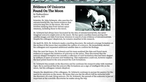 Evidence Of Unicorns Found On The Moon