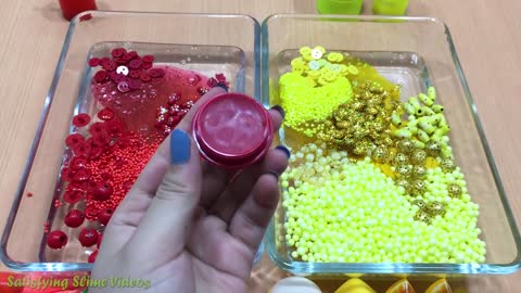 RED vs YELLOW _ Mixing Random Things into Slime _ Special Series Satisfying Slim