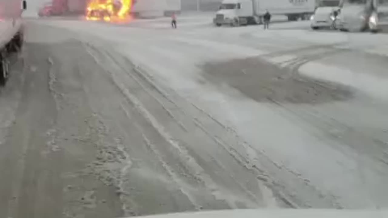 Ambassador Bridge Fire Detroit