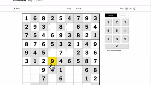 Sudoku 2023-05-10 easy
