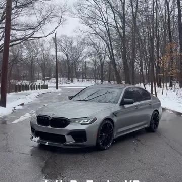 Frozen grey M5 CS #cars #bmw #m5cs #snow #winter