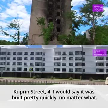 'These are the new districts, new houses in Mariupol.'