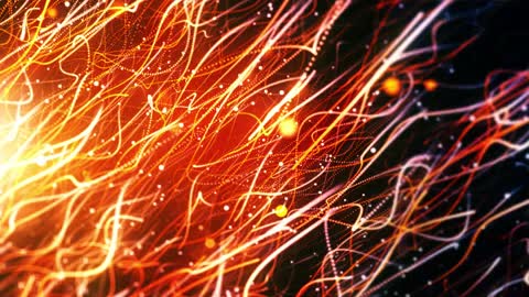 cool colored particles line party background video