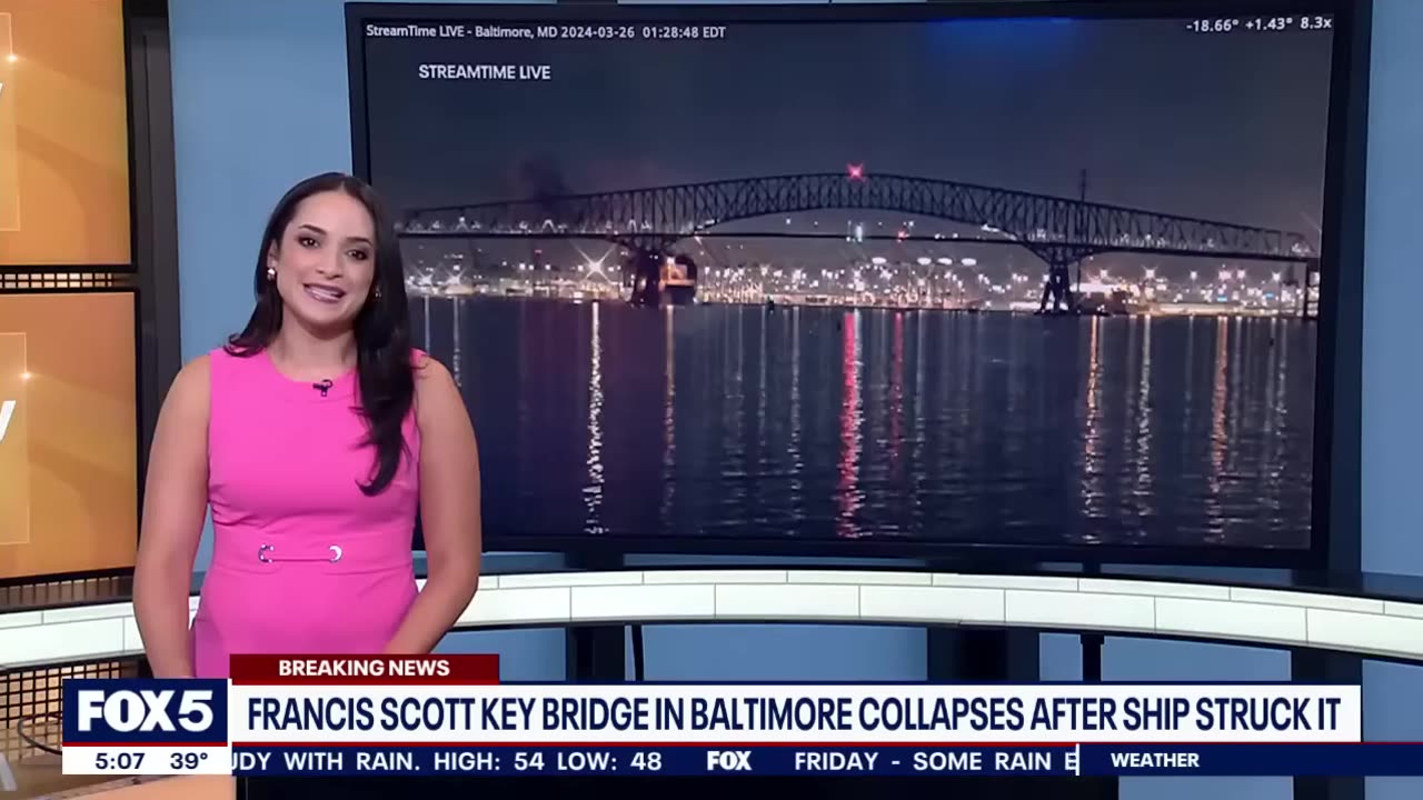Francis Scott Key Bridge Collapses in Baltimore Maryland