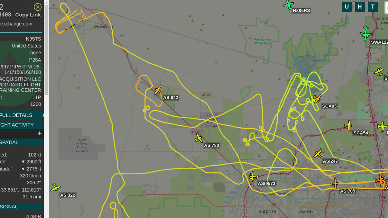 Bird Mafia N95TS - the new GANG STALKER AVION from the MORMON MAFIA SPY Mecha at KDVT