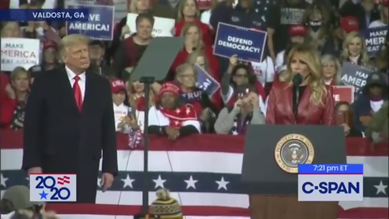 First Lady Melania Trump in Georgia- 'We must keep our seats in the Senate.'