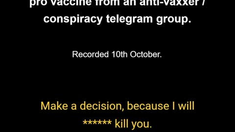 Anti-vaxxer threatening to kill us