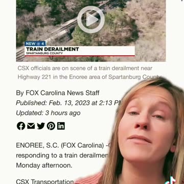 Train derailments all carrying hazardous materials..