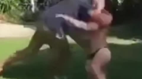 What in the hell was he thinking? In speedos?