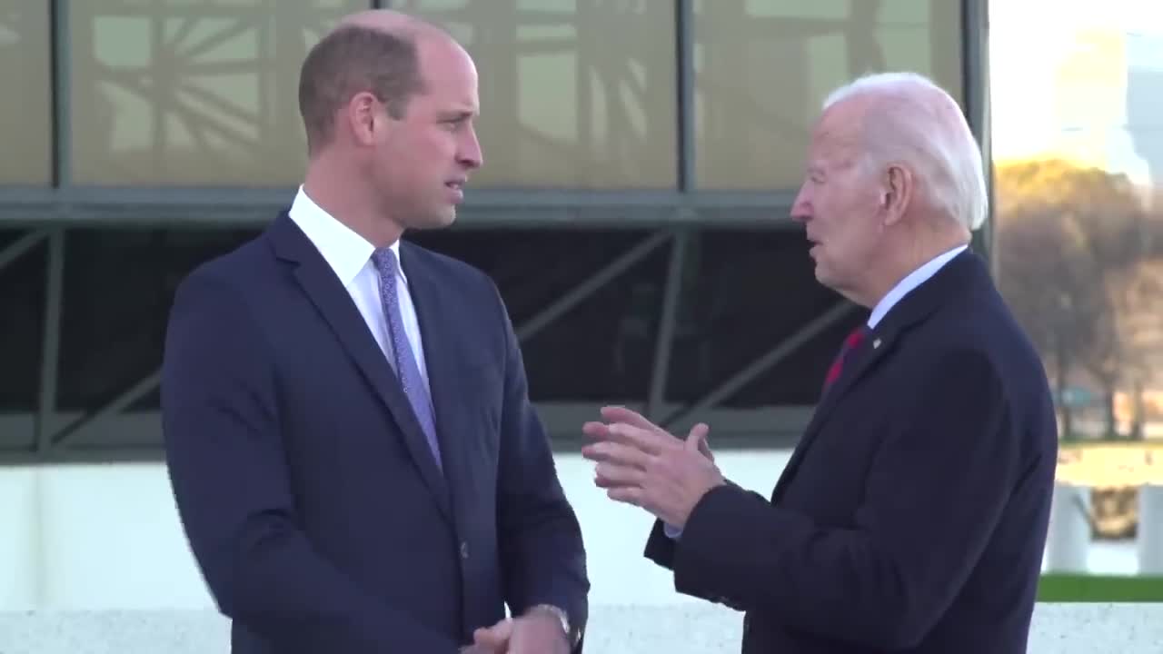 ‘Where’s Your Topcoat?!’: Joe Biden Jokes with Prince William