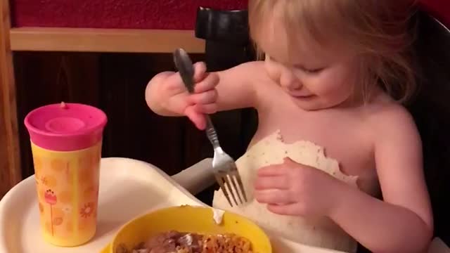 Kid comes up with creative way to eat tortilla