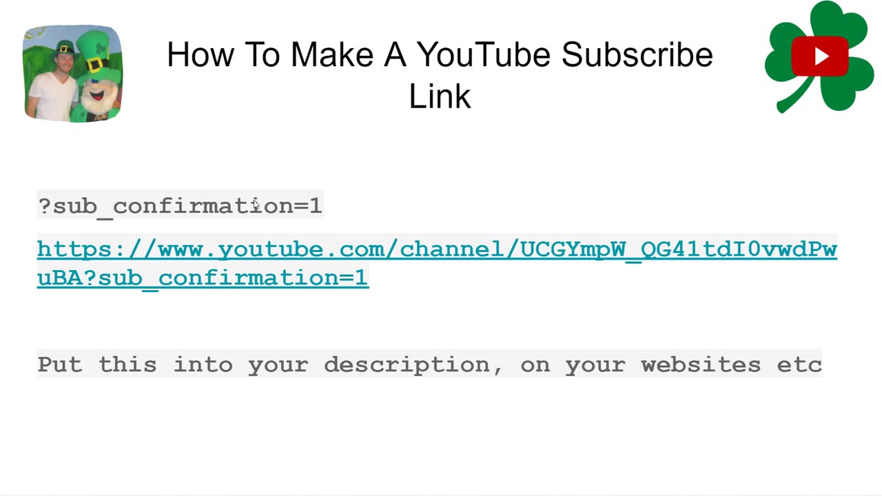 How To Create An Auto Subscribe YouTube Subscribe Link