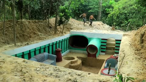 Building Cave Platinum Underground Swimming Pool With Underground Private Living Room