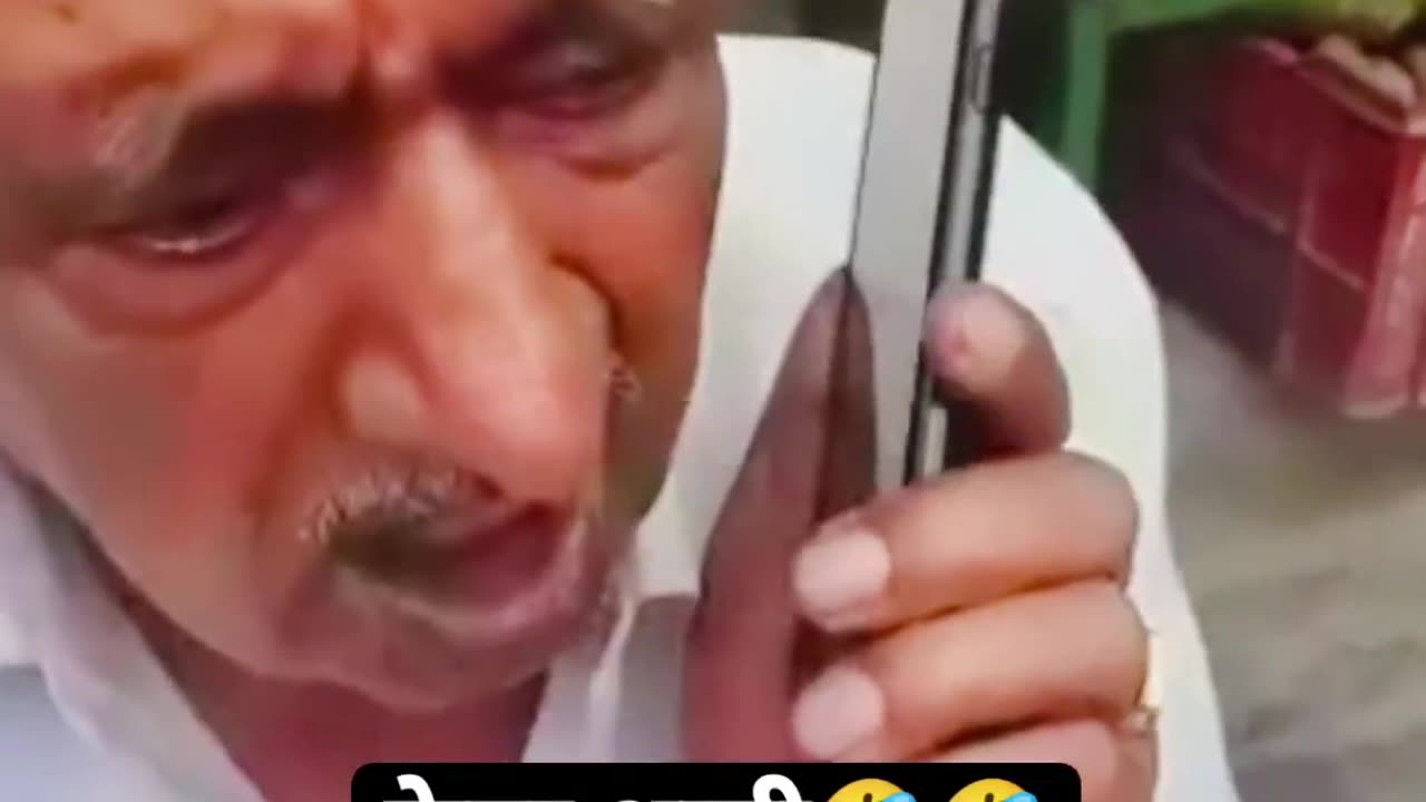 Grandfather taking with customer care