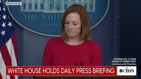 Psaki's asked about Biden as he crashes and burns, and trashes Trump for 2 minutes