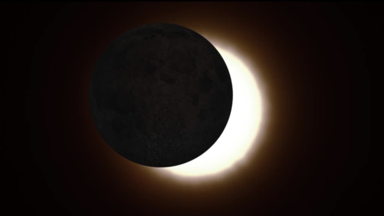 Total solar eclipse animation [Free Stock Video Footage Clips]