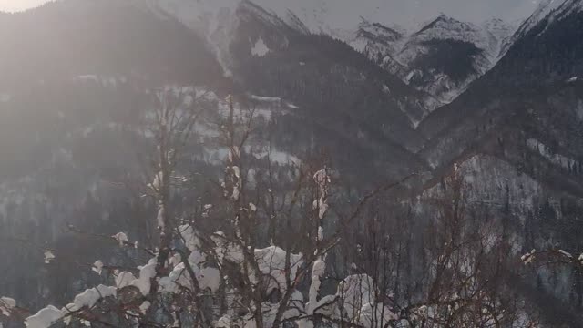 Snow Mountains Drive Time Lapse