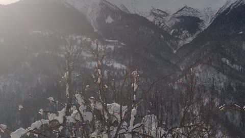Snow Mountains Drive Time Lapse