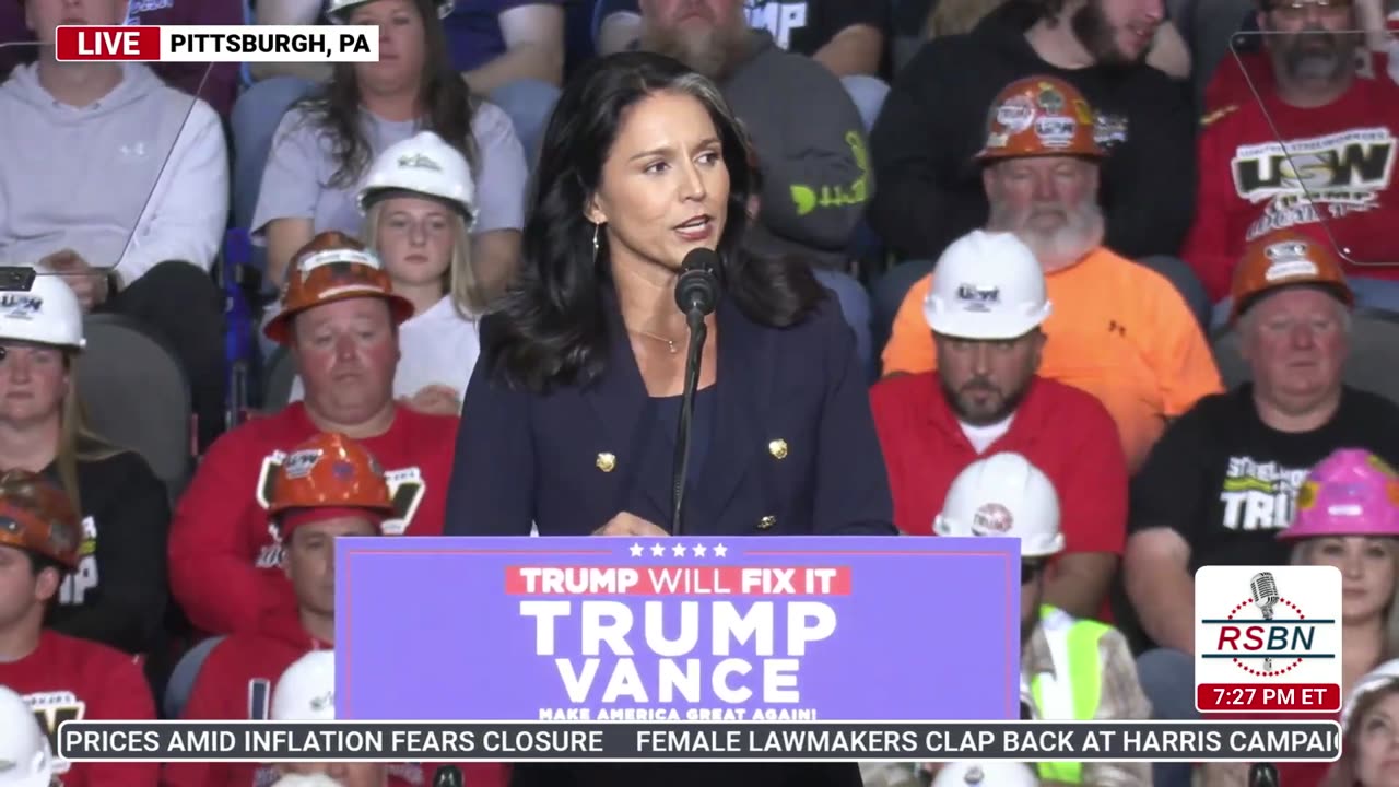 Tulsi Gabbard Rally Pittsburgh Pennsylvania 11/4/24