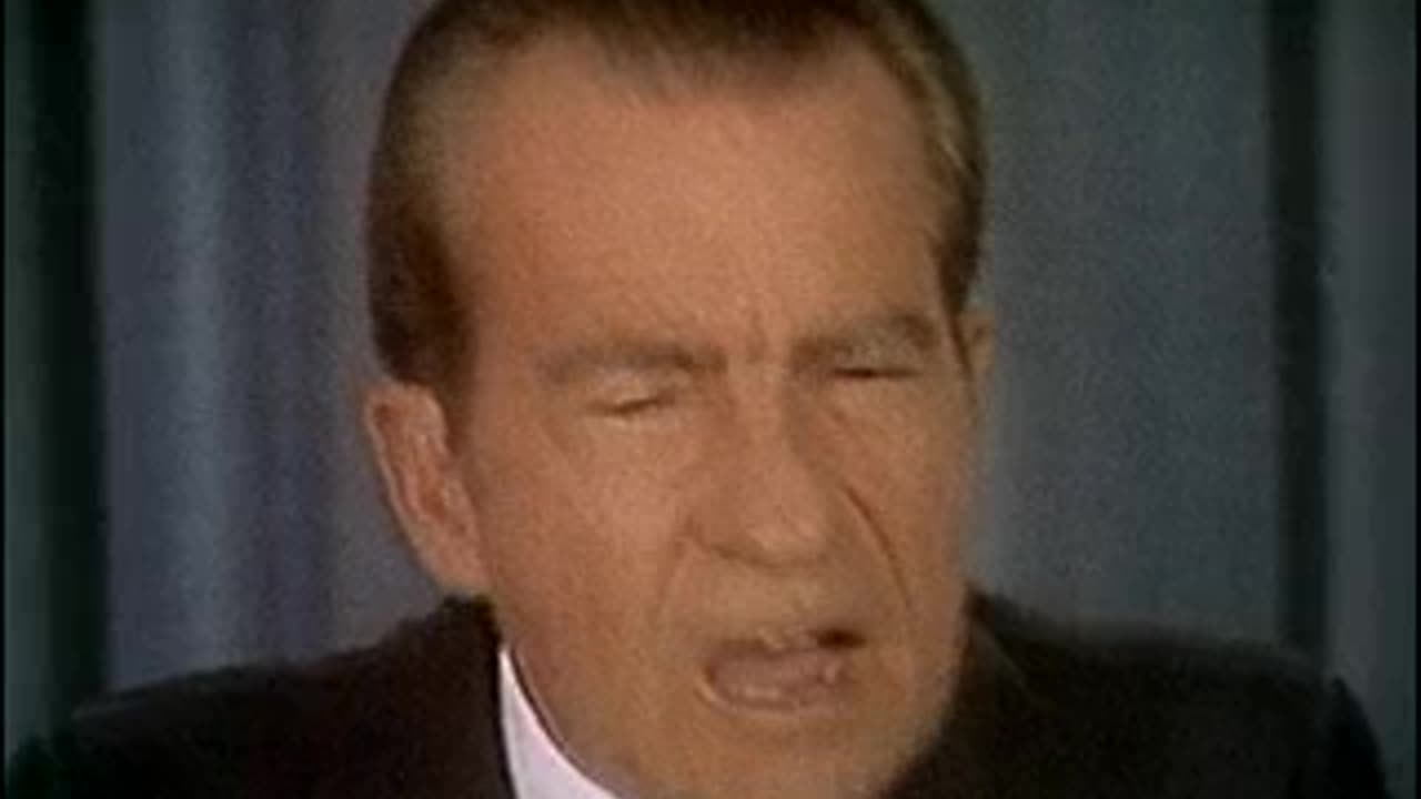 PRES. NIXON SPEAKS FROM WHITE HOUSE ON WATERGATE