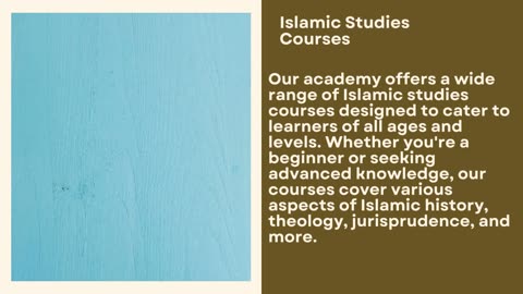 Discover Our Islamic Academy's Services and Programs.