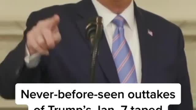 Never-before-seen outtakes of Trump's Jan. 7 taped message