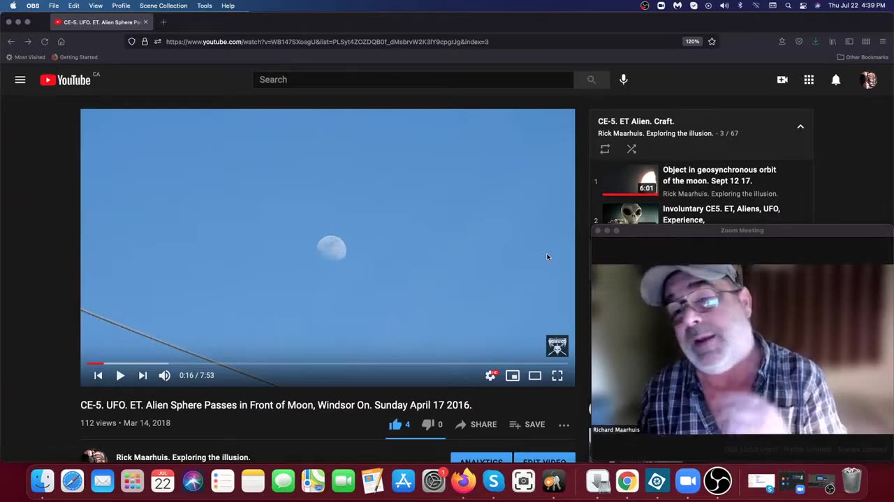 Review session of my CE5 Video _ ET craft passing by the moon.