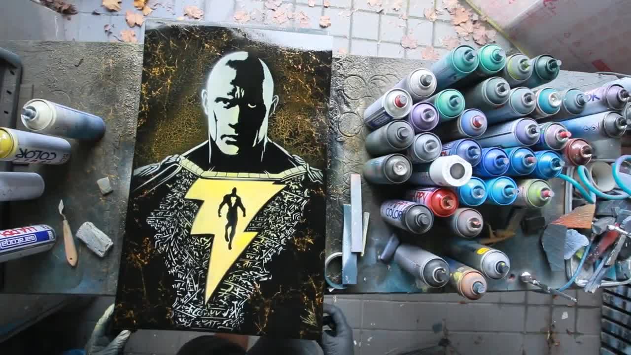 Black Adam - SPRAY PAINT ART