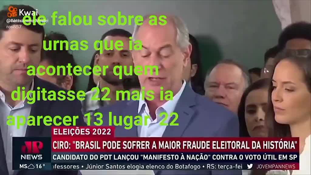 Ciro Gomes avisou