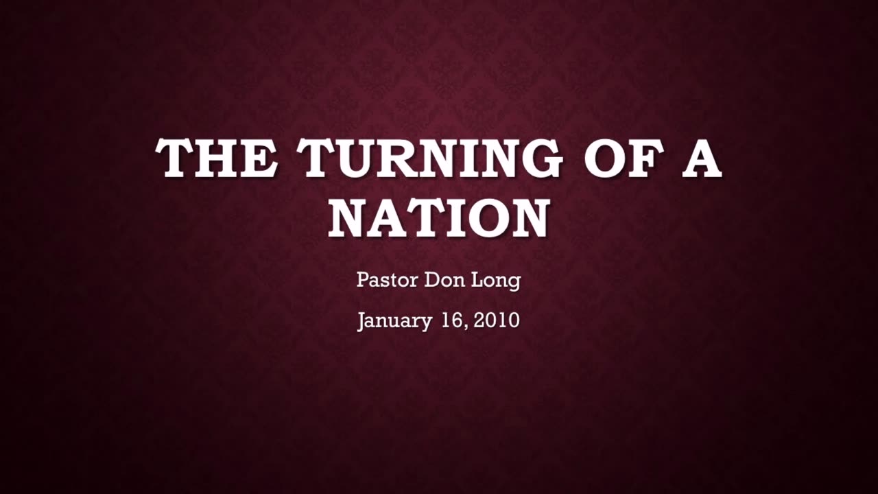 The Turning Of A Nation (January 16, 2010)