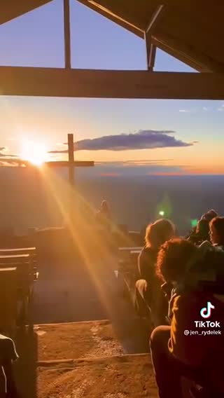 Camp greenfield for sunset reflection and prayer