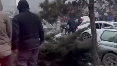 Guns flowing to protesters in Kazakhstan.