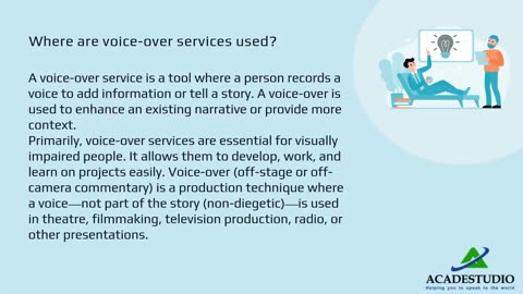 What are the benefits of voice-over services?