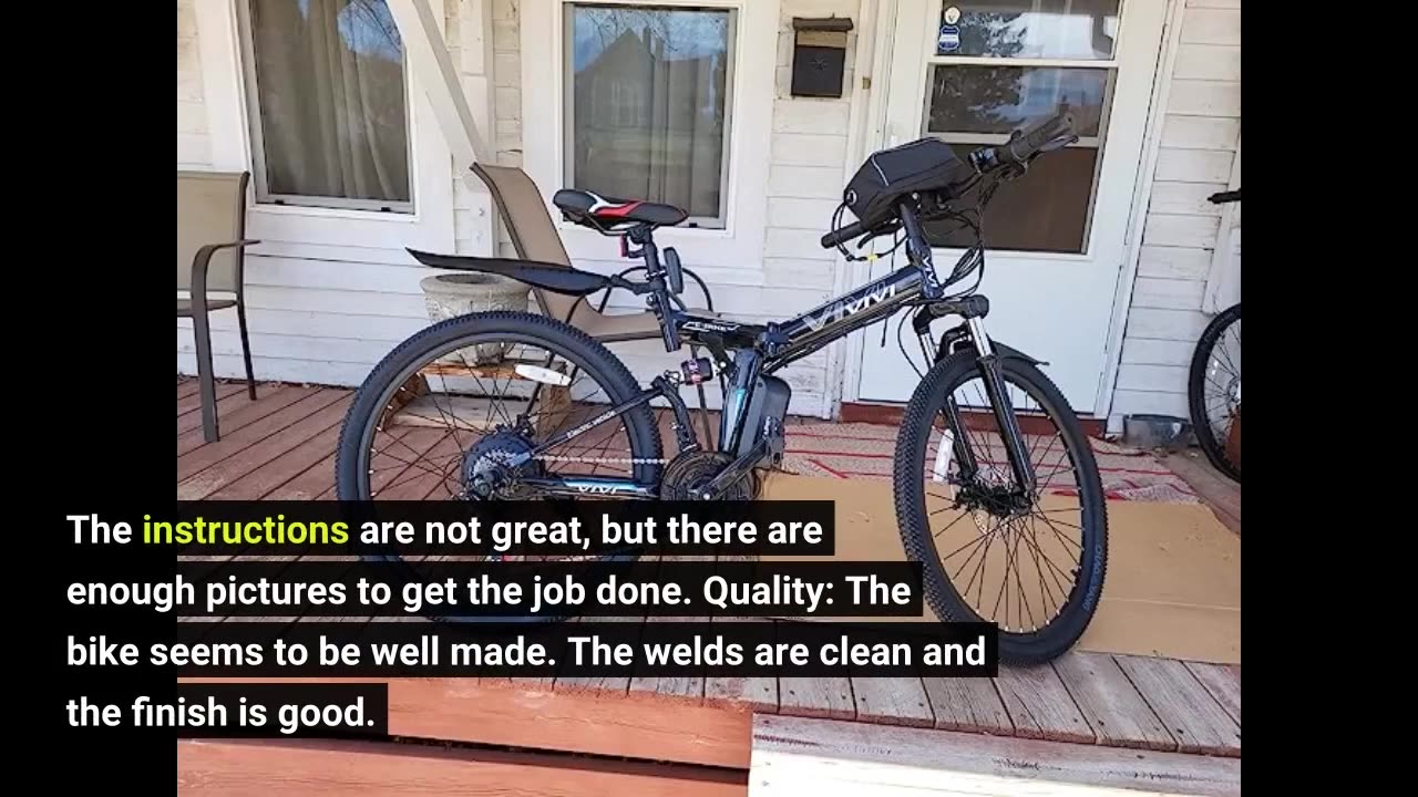 Customer Reviews: Vivi Electric Bike, 26" Electric Bike for Adults, Folding Electric Mountain B...