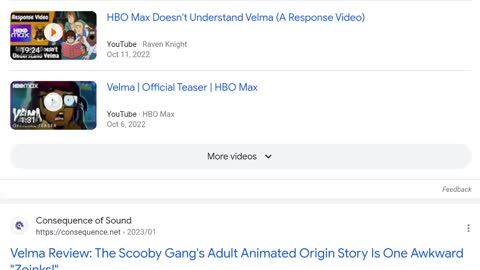 The terrible velma show is coming tomorrow